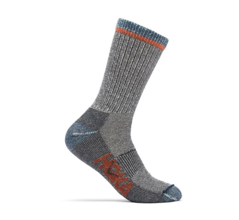 Hoka | Men's Merino Blend Crew Sock Castlerock