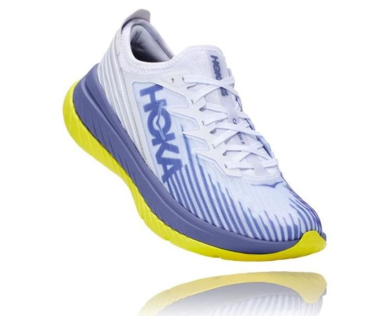 Hoka | Men's Carbon X-SPE Distance Running Shoe White / Blue Ice