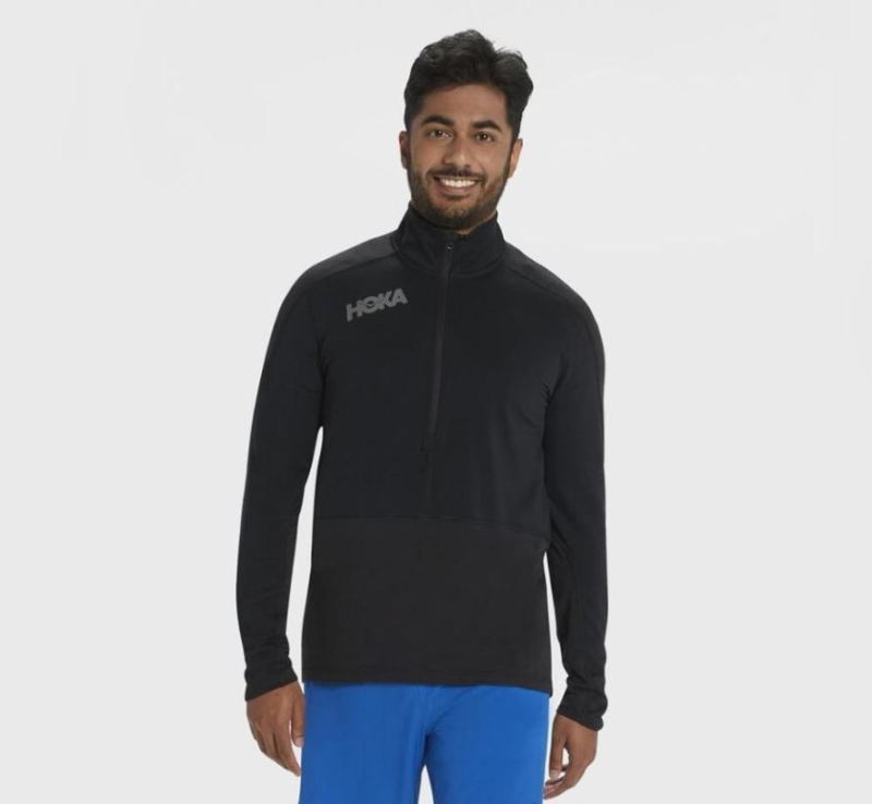 Hoka | Men's 1/2 Zip Midlayer Black