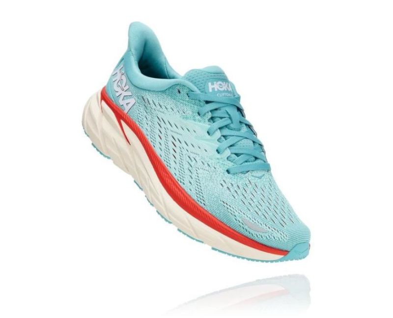 Hoka | Women's Clifton 8 Aquarelle / Eggshell Blue