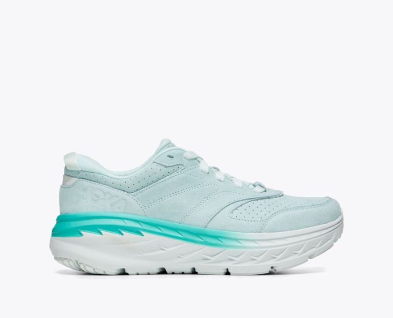 Hoka | Men's Bondi L Suede-Blue Glass / Atlantis