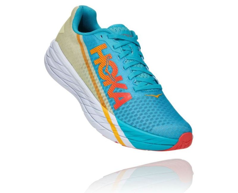 HOKA | WOMEN'S ROCKET X SCUBA BLUE / LUMINARY GREEN