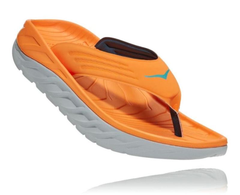 Hoka | Men's ORA Recovery Flip 2 Blazing Orange / Lunar Rock