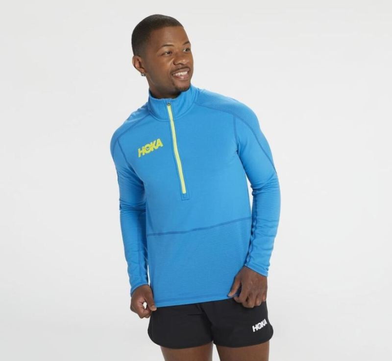 Hoka | Men's 1/2 Zip Midlayer Diva Blue