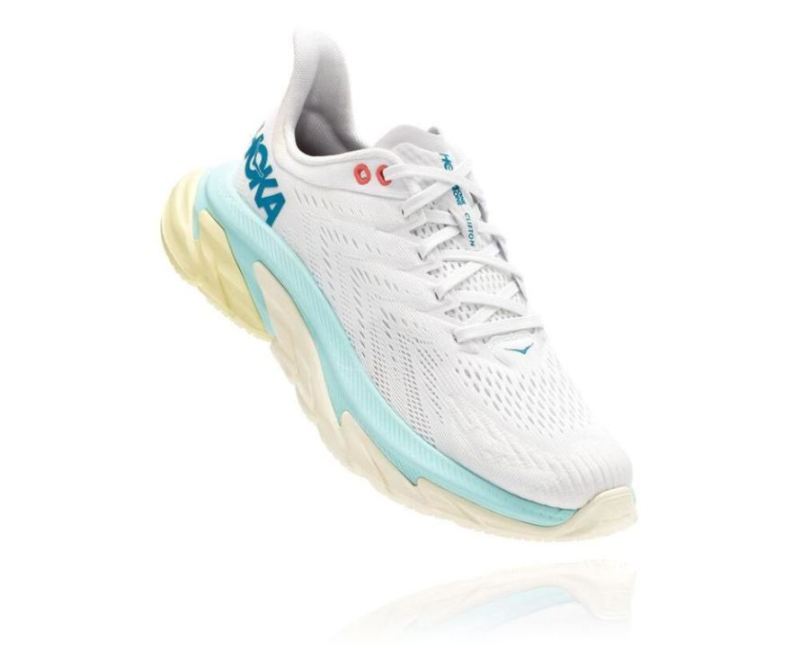 Hoka | Women's Clifton Edge Blanc De Blanc / Blue Tint