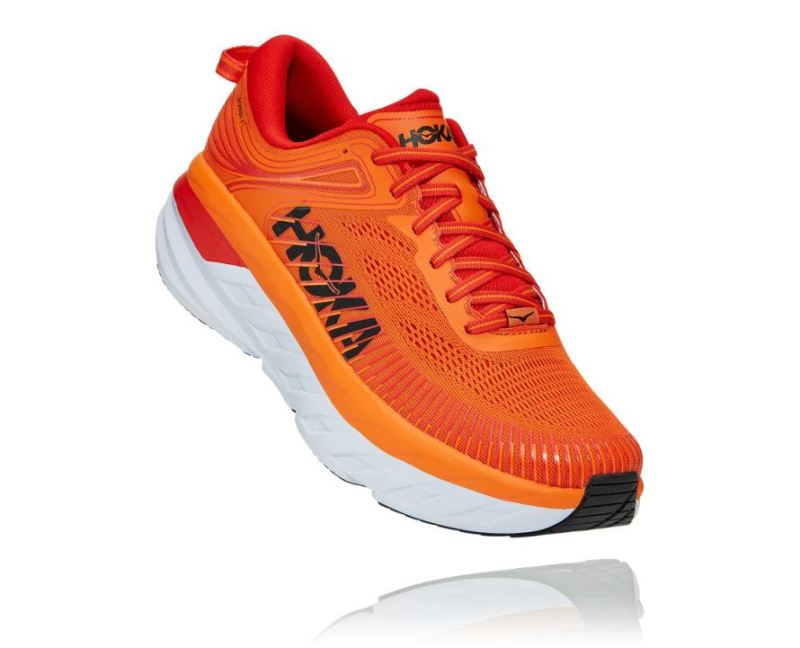 HOKA | MEN'S BONDI 7 PERSIMMON ORANGE / FIESTA