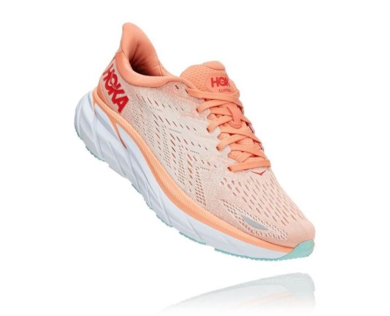 Hoka | Men's Clifton 8 Cantaloupe / Silver Peony