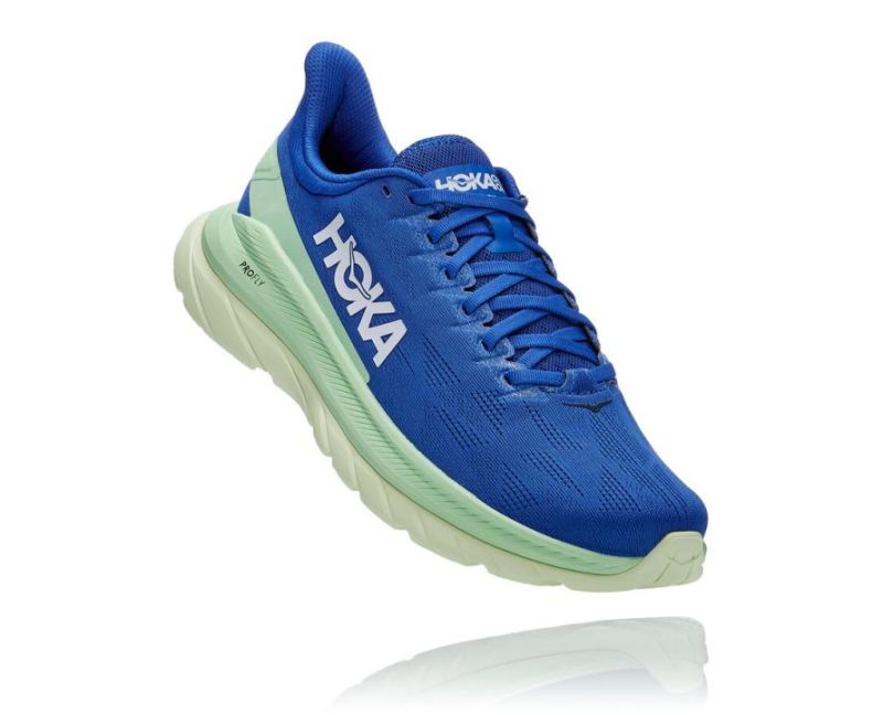 HOKA | MEN'S MACH 4 DAZZLING BLUE / GREEN ASH