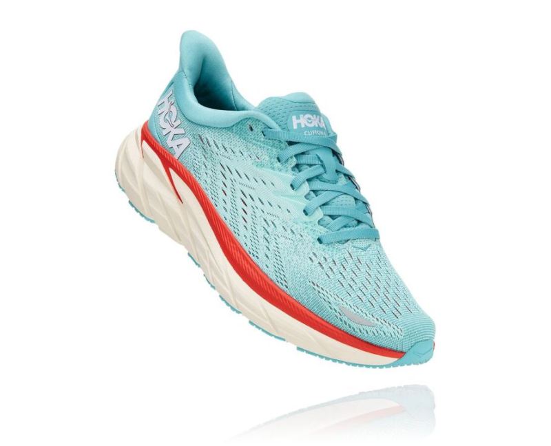 HOKA | WOMEN'S CLIFTON 8 AQUARELLE / EGGSHELL BLUE