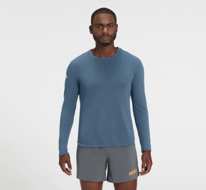 Hoka | Men's Merino Blend Long Sleeve Real Teal