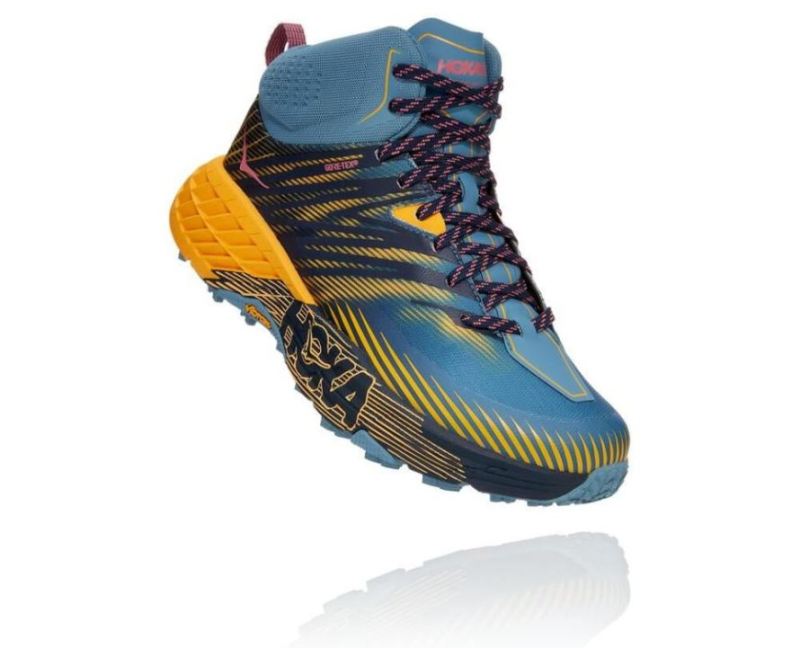 Hoka | Women's Speedgoat Mid GORE-TEX 2 Provincial Blue / Saffron