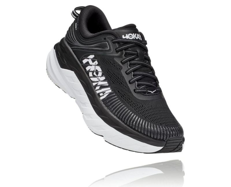 HOKA | MEN'S BONDI 7 BLACK / WHITE