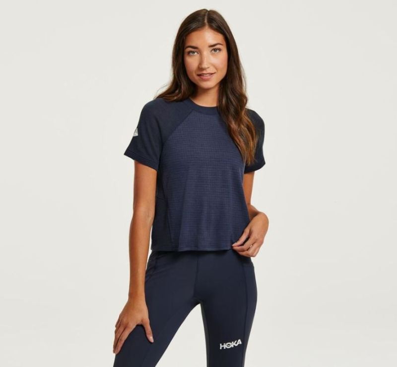 Hoka | Women's Merino Blend Short Sleeve Outerspace