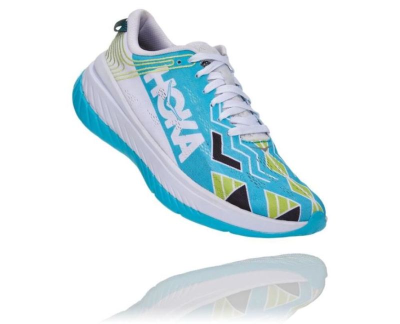 Hoka | Women's Ironman Kona Carbon X Running Shoe Scuba Blue / White