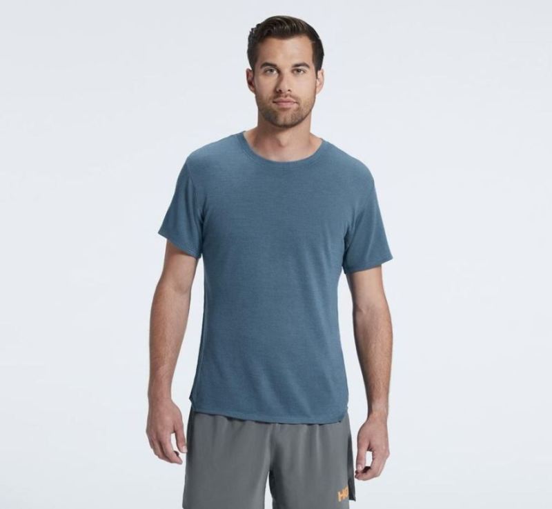 Hoka | Men's Merino Blend Short Sleeve Real Teal