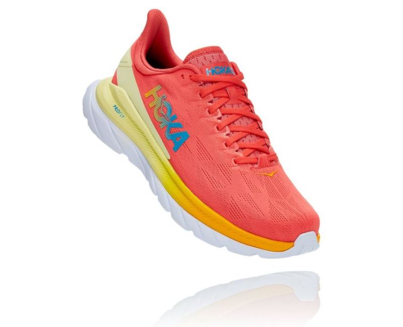 HOKA | MEN'S MACH 4 HOT CORAL / SAFFRON