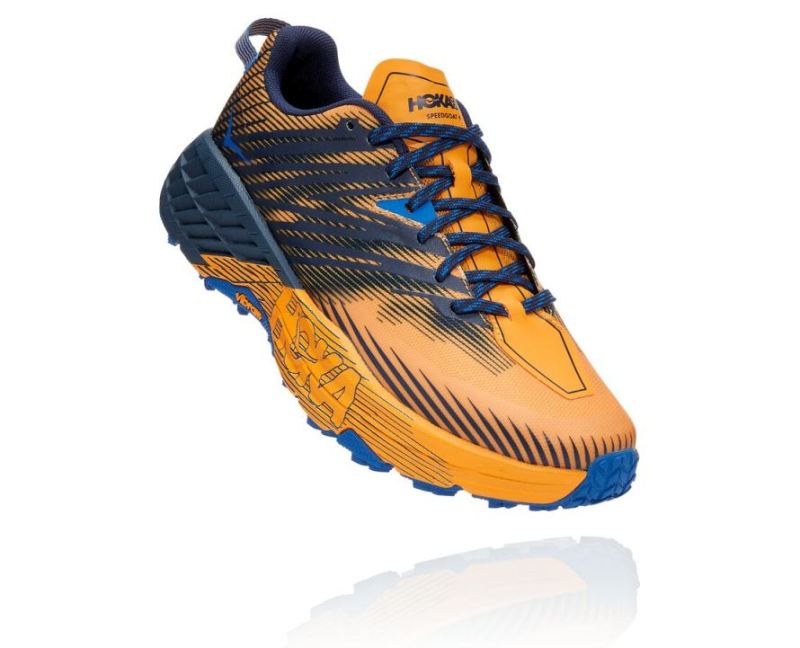 HOKA | MEN'S SPEEDGOAT 4 SAFFRON / BLACK IRIS