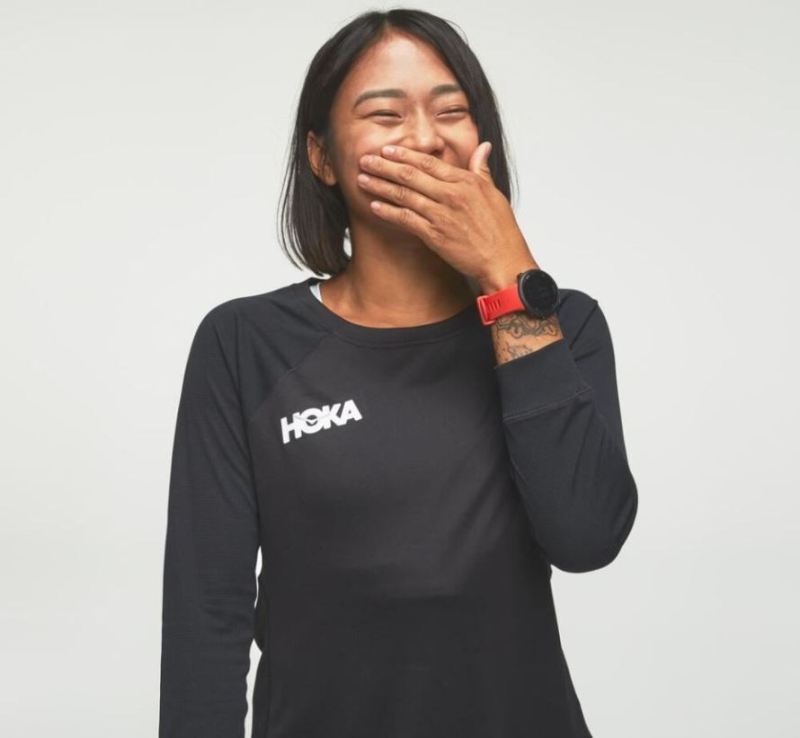 Hoka | Women's Performance 3/4 Sleeve Black