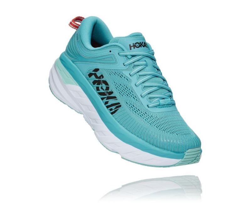 HOKA | WOMEN'S BONDI 7 AQUARELLE / EGGSHELL BLUE