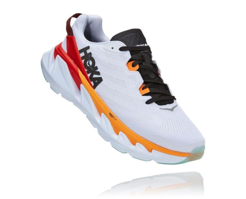 HOKA | MEN'S ELEVON 2 WHITE / BLAZING ORANGE