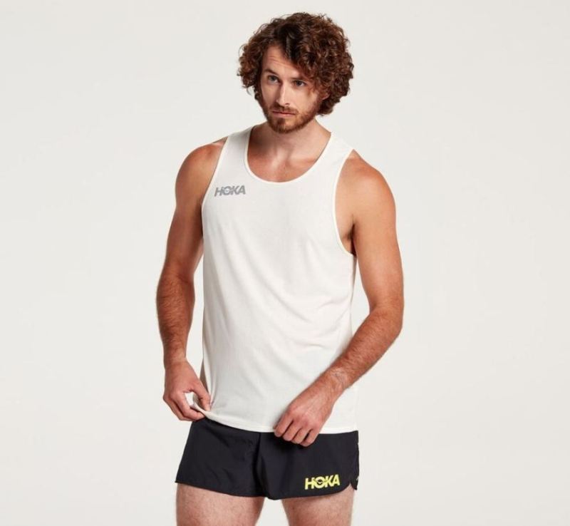 Hoka | Men's Singlet White