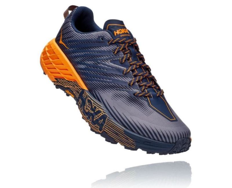 Hoka | Men's Speedgoat 4 Black Iris / Bright Marigold