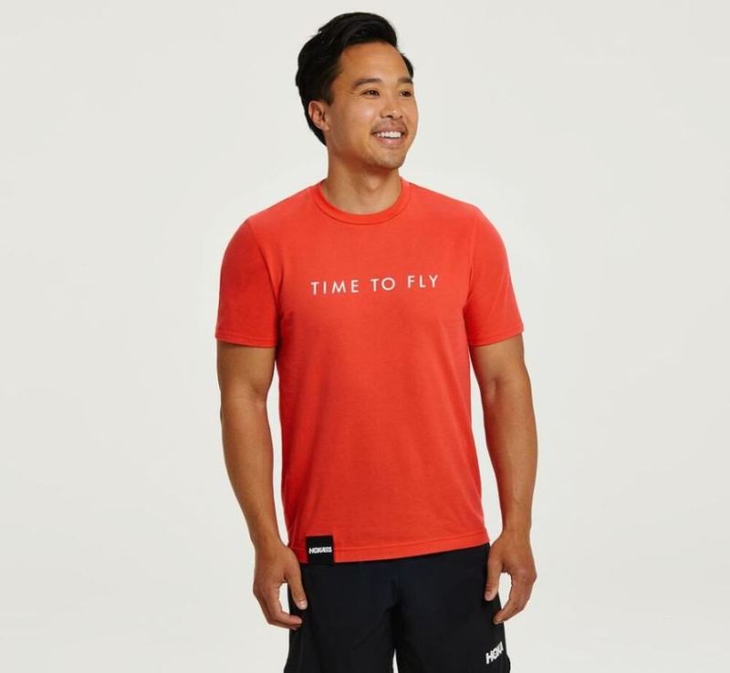 Hoka | Men's Brand Tee Fiesta / White