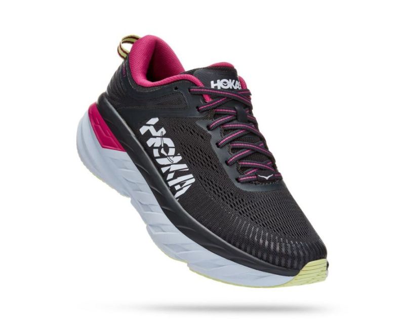 HOKA | WOMEN'S BONDI 7 BLUE GRAPHITE / FESTIVAL FUCHSIA