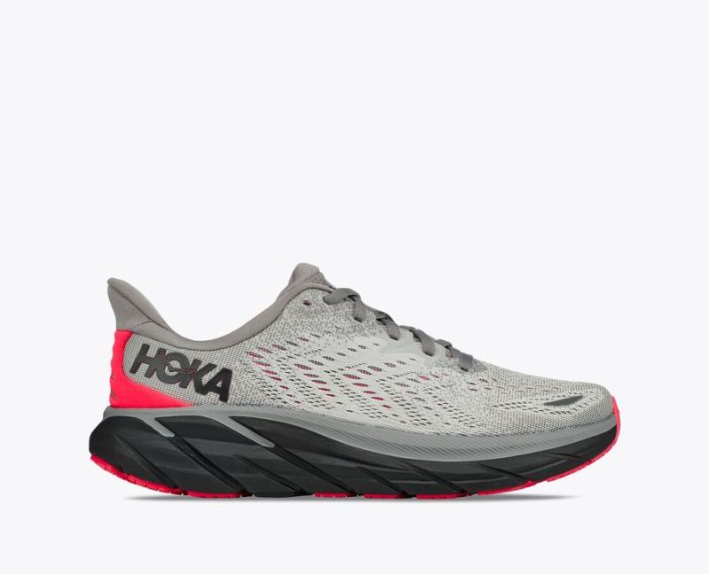 Hoka | Women's Clifton 8-Sharkskin / Diva Pink