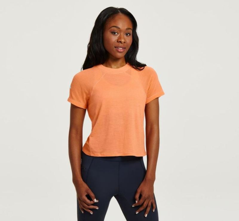 Hoka | Women's Merino Blend Short Sleeve Cantaloupe