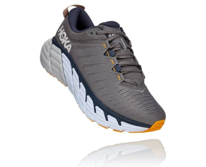 HOKA | MEN'S GAVIOTA 3 CHARCOAL GRAY / OMBRE BLUE