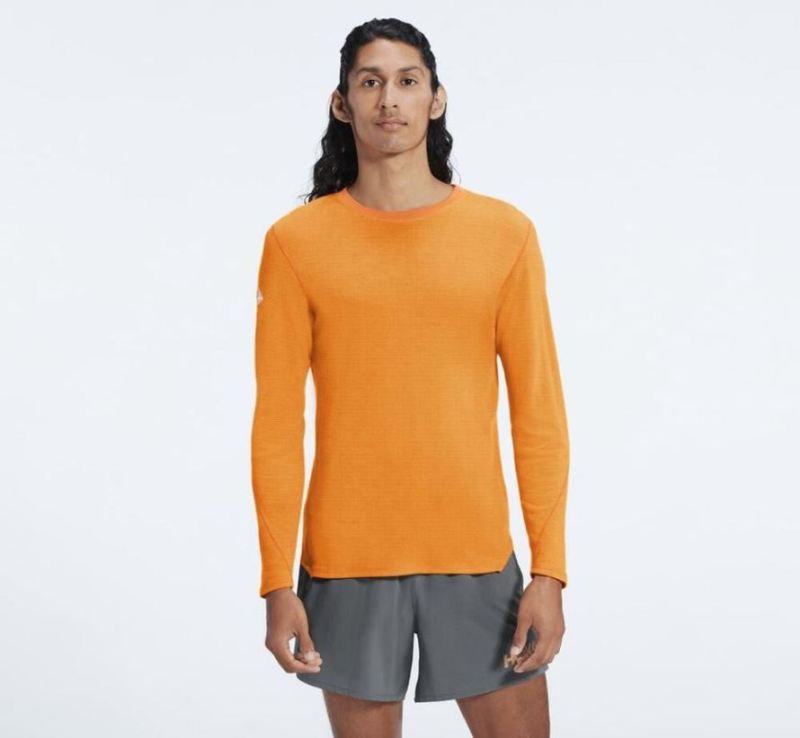 Hoka | Men's Merino Blend Long Sleeve Persimmon Orange