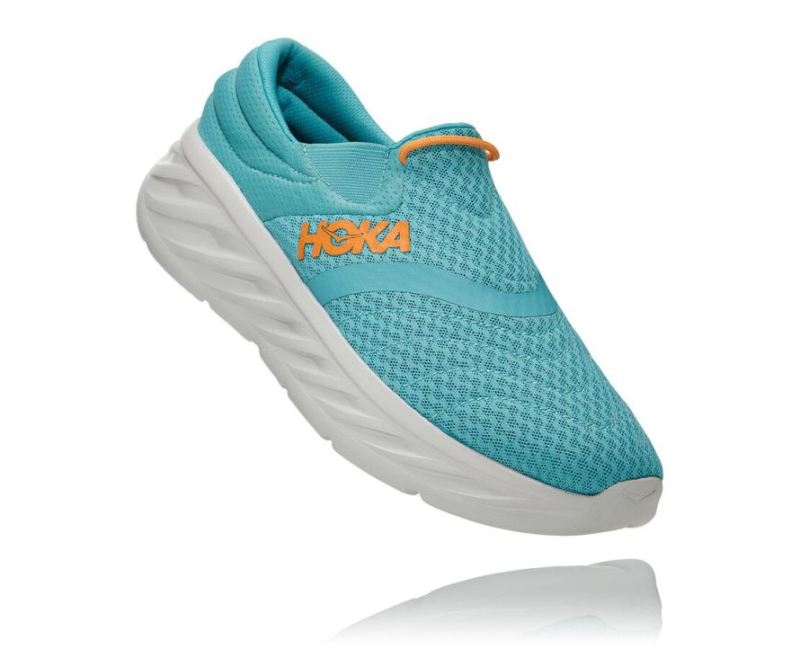 HOKA | MEN'S ORA RECOVERY SHOE 2 AQUARELLE / BLAZING ORANGE